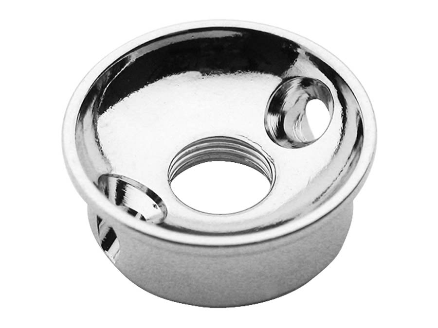 Boston JP-9-C TE-model input cup, with angled screwholes, 3/8" 32 thread, 22mm diameter, chrome