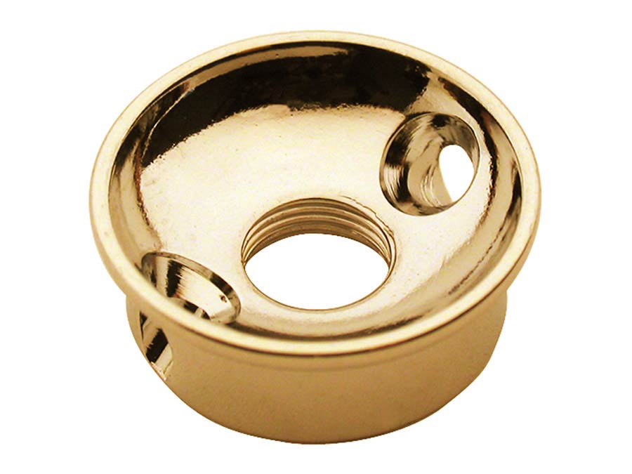 Boston JP-9-G TE-model input cup, with angled screwholes, 3/8" 32 thread, 22mm diameter, gold