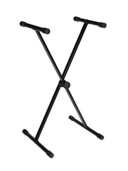 Boston KS-101 keyboardstatief, X-model, twist lock, geschroefde dragers, compacte verpakking, zwart