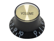 Boston KB-132-V bell knob SG model, black with gold cap, volume