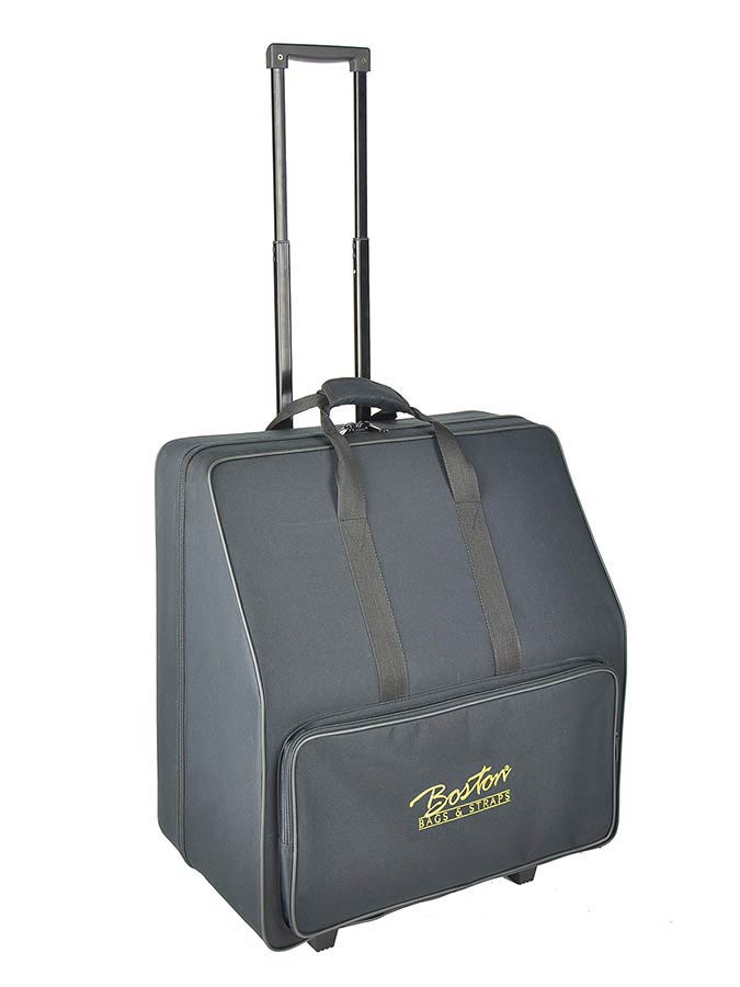 Boston AFB-2120-T accordeon trolley softcase met schuim, zwart, voor 120 bassen, 41 toetsen