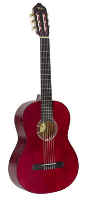 Valencia VC204TWR Klassieke gitaar 4/4 – Transparant wijnrood