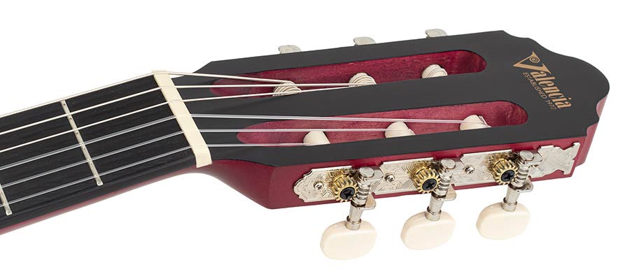 Valencia VC204TWR Klassieke gitaar 4/4 – Transparant wijnrood