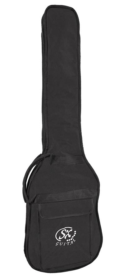 SX BD2/BK P-Style elektrische basgitaar zwart met gigbag