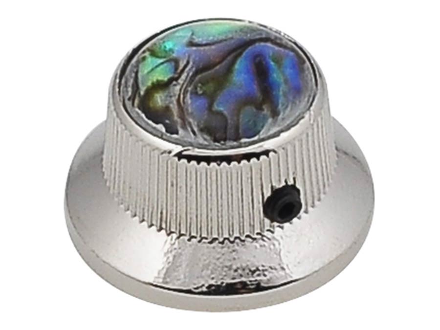 Boston KN-262 bell knob with abalone inlay, nickel