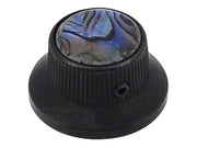 Boston KB-262 bell knob with abalone inlay, black