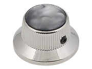 Boston KN-263 bell knob with black pearl inlay, nickel