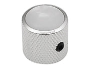 Boston KN-236 dome knob with pearloid inlay, 18x18mm with set screw, nickel