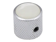 Boston KCH-236 dome knob with pearloid inlay, 18x18mm with set screw, chrome
