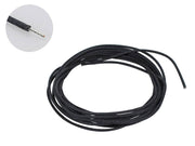 Boston PBW10/BK interne gitaarbedrading, gewaxt katoen gevlochten push back wire, zwart, 3 mtr, USA made
