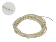 Boston PBW10/WH interne gitaarbedrading, gewaxt katoen gevlochten push back wire, wit, 3 mtr, USA made