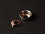Boston MRC-TLJCC TE-model input cup, with retainer clip, metal, chrome relic