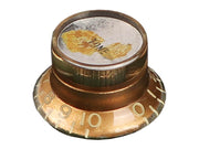 Boston KG-130-TSIR hat knob LP/SG style, gold with silver cap, relic, Tone, inch size for USA pots