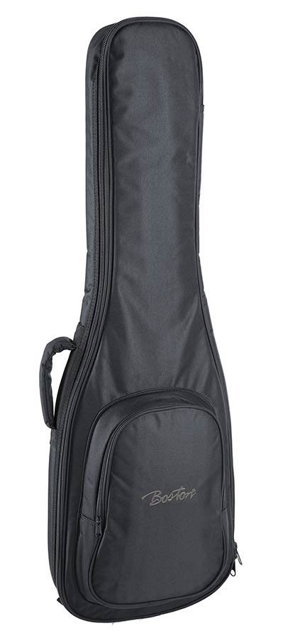 Boston E-06.2 gigbag voor elektrische gitaar, 6 mm. voering, nylon, 2 riemen, groot voorvak, zwart
