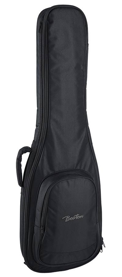 Boston E-15.2 gig bag for electric guitar, 15 mm. padding, cordura, 2 straps, multiple pockets, black