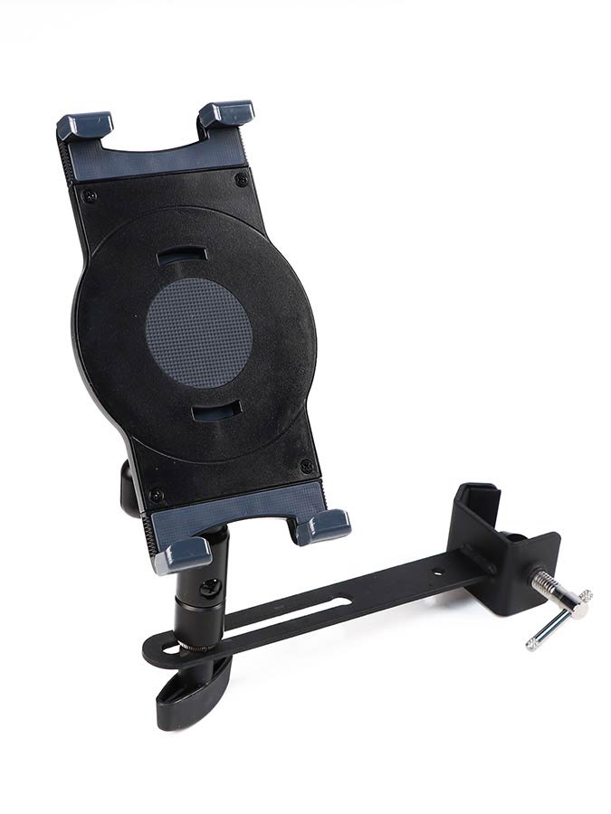 Boston IP-04 universele tablet houder voor aan statief, met geveerd klemsysteem