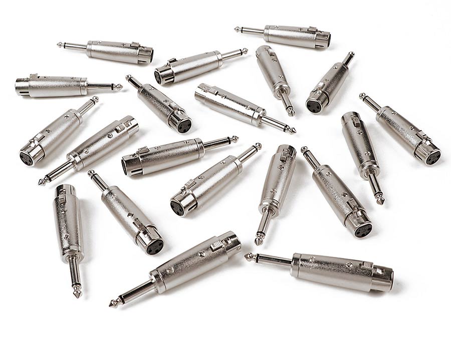 Boston AT-290/20 adaptor, XLR female metal, 20 pcs bulk pack, 6,3mm jack male mono