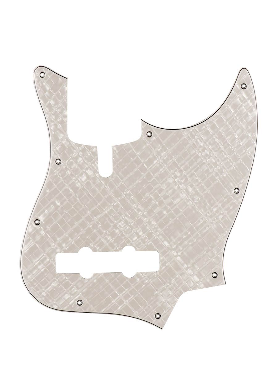 Boston M4V-410-PWW pickguard, Sire Marcus Miller V-series 4-string, 4 ply, pearl white webbing