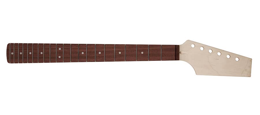 Boston SN-21-PF neck ST style, maple/pau ferro fb, 21 frets, paddle head, 9.5" radius, double action trussrod