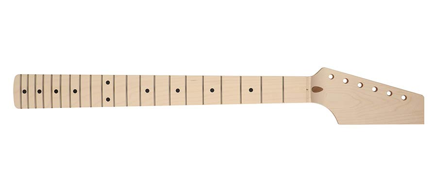 Boston JSN21M-C contemporary neck, made in Japan, ST style, all maple, half paddle, 9,5" radius, 6105 fretwire,