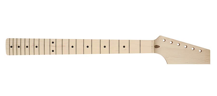 Boston JTN21M-C contemporary neck, made in Japan, TE style, all maple, half paddle, 9,5" radius, 6105 fretwire