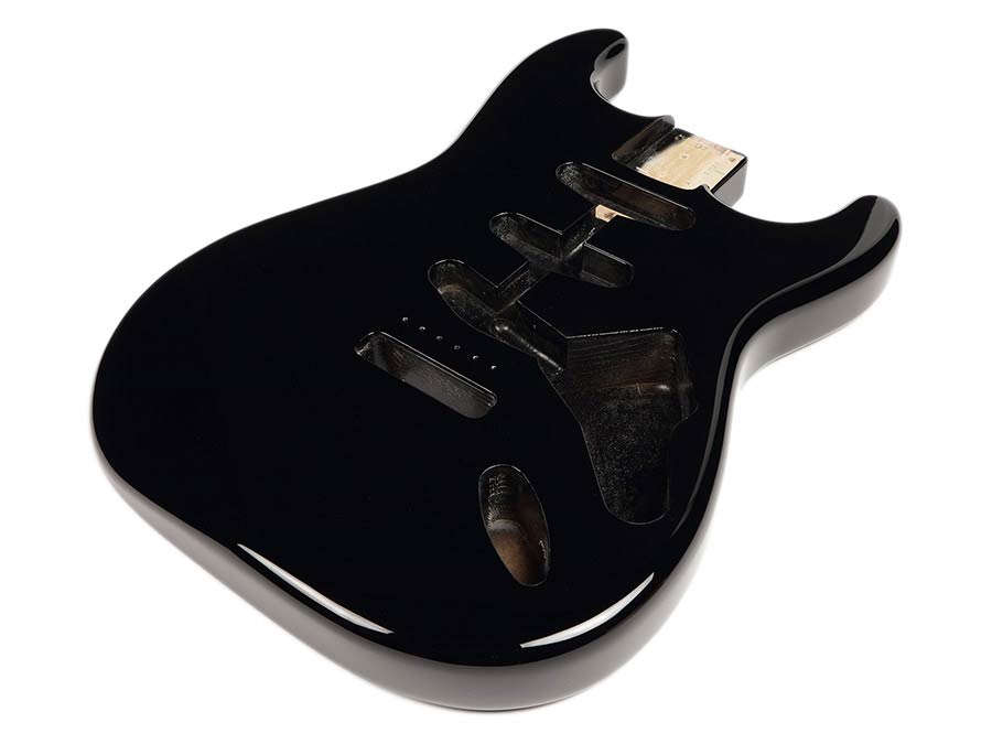 Boston JST-3A-BK vintage body Stallion model (made in Japan), 3 piece alder, black PU