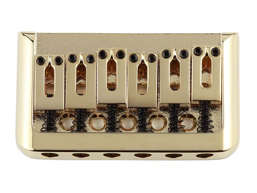 Boston B-1700-G bridge-tailpiece, PRS-model, pitch: 10,5mm, string through body, gold