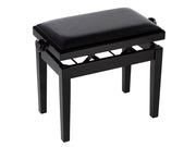 Boston PB2/2520 piano bench Deluxe - adjustable seat, double-cross construction, satin black with black velvet seat