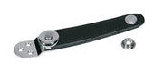 Boston BLS-3FA75 balgsluitriempje, 7,5 cm.,leder, per paar, vaste maat, met scharnierplaatje