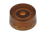 Boston KA-110-IM speed knob, transparent amber, fits 24 fine (CTS) and 18 coarse knurl (Alpha), m.i. Japan
