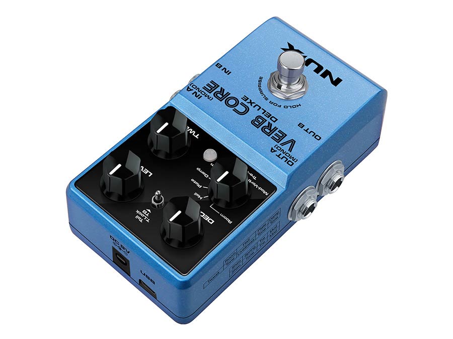 NUX Verb Core Deluxe Reverbpedaal met 8 Reverb-effecten en Stereo