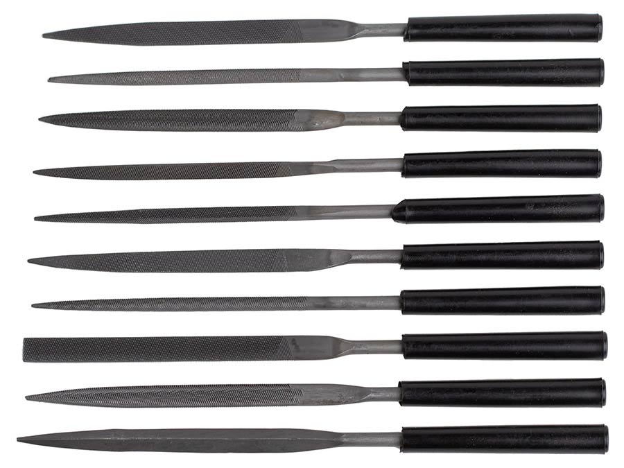 Boston NFS-10 needle file set 160x4mm - 10 pcs