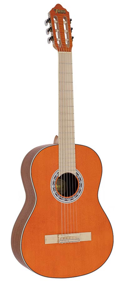 Valencia: Klassieke gitaar 4/4, sitka spar & mahonie, oranje