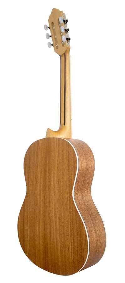 Valencia: Klassieke gitaar 4/4, hybride hals, sitka spar & mahonie, zwart