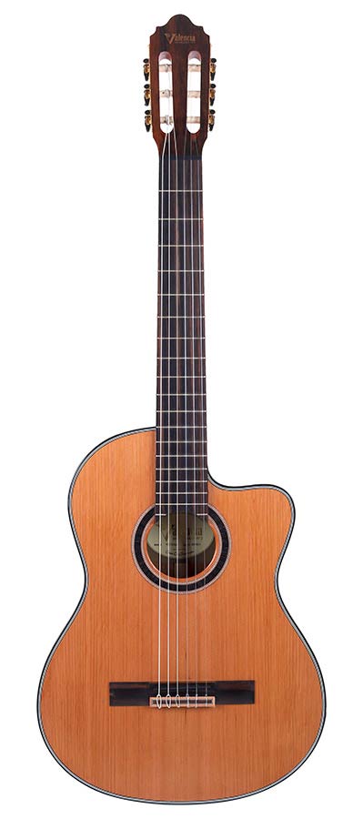 slim body klassieke gitaar 4/4, massief rood ceder bovenblad, mahonie zij- en achterblad, Fishman pickup, ta
