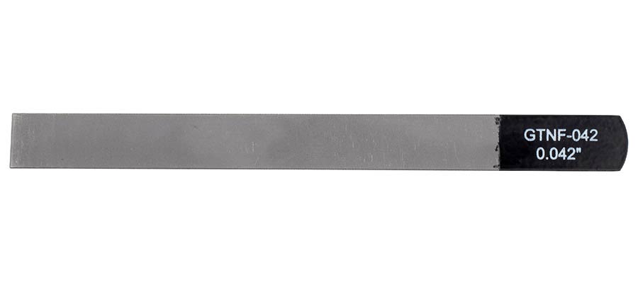 Boston GTNF-042 gauged nut slotting file 0.042" (1.05mm) 150x12mm, 65Mn carbon steel HRC 35-55 hardness