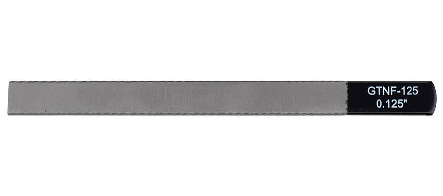 Boston GTNF-125 gauged nut slotting file 0.125" (3.15mm) 150x12mm, 65Mn carbon steel HRC 35-55 hardness
