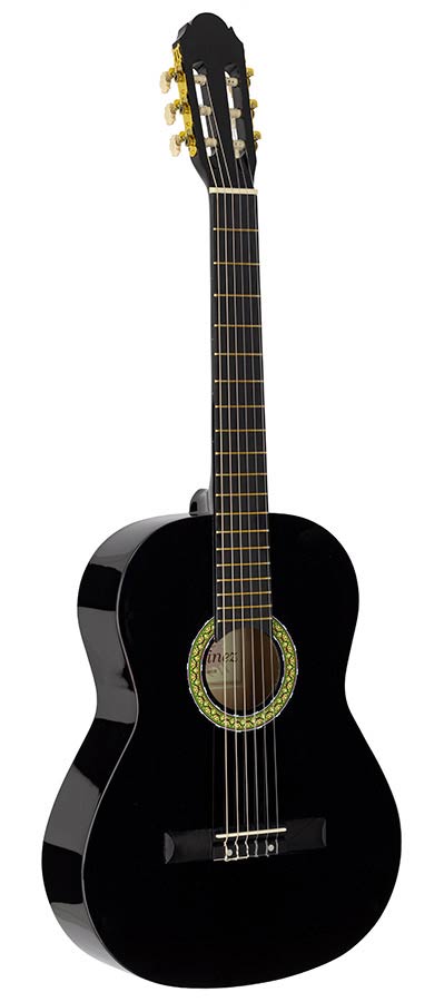 Martinez MTC-080/B klassieke gitaar mensuur: 4/4, zwart