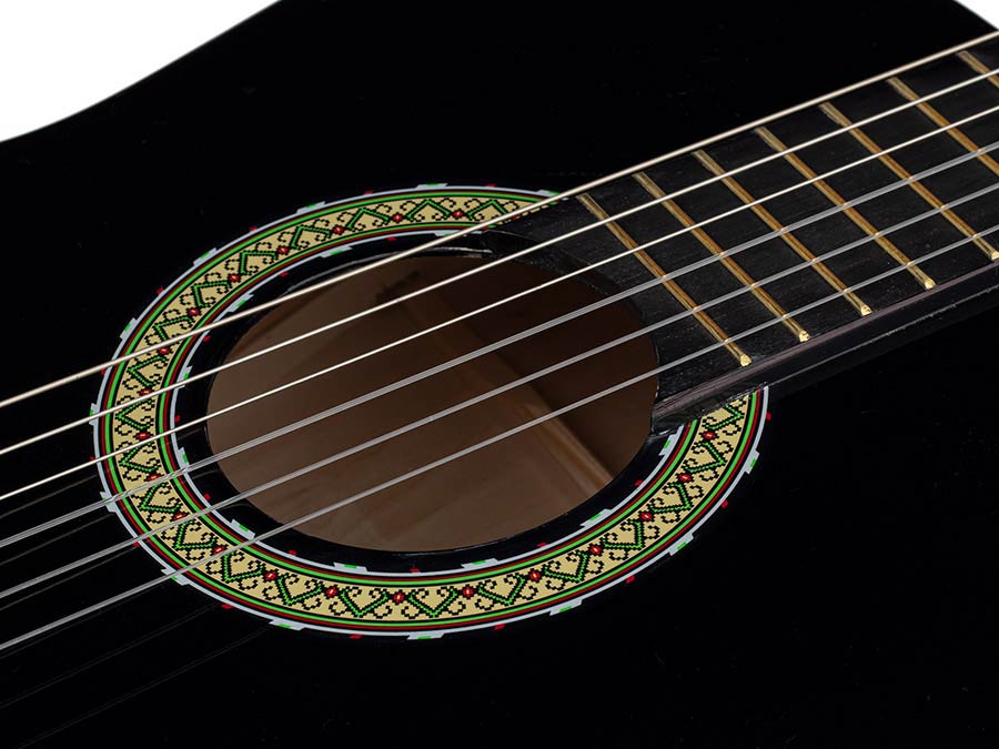 Martinez MTC-080/B klassieke gitaar mensuur: 4/4, zwart