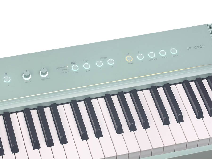 Medeli - SP-C220/GN - digital compact stage piano, 88 keys 3-sensor hammer action, biamped 2 x 13W + 2 x 7W, green