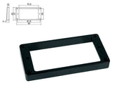 Boston HPF-02-TBK pickup ring, humbucker, flat, black, plastic, height: 10,0-11,7mm, high