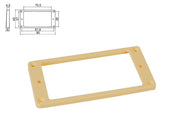 Boston HPF-02-SCR pickup ring, humbucker, flat, ivory, plastic, height: 4,5- 6,0mm, low