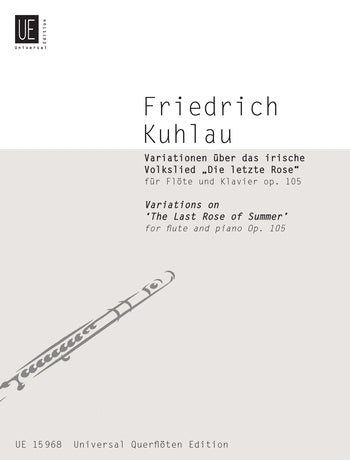Kuhlau: Variationen über das irische Volkslied "The Last Rose of Summer" op. 105 (Dwarsfluit, Piano)