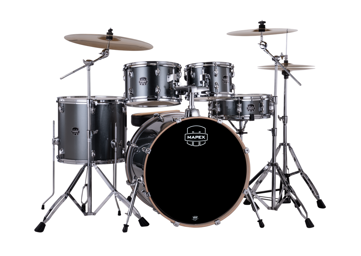 Mapex komplete set, Venus, Stage, Steel Blue Metallic #VC, incl. bekken – MXVE5295FTCVC