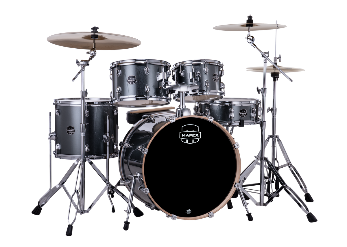 Mapex komplete set, Venus, Fusion, Steel Blue Metallic #VC, incl. bekken – MXVE5045FTCVC