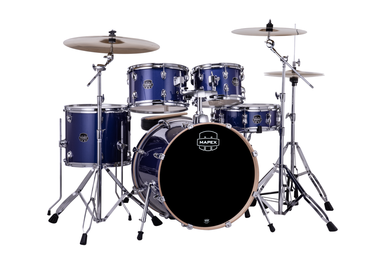 Mapex komplete set, Venus, Fusion, Blue Sky Sparkle #VI, incl. bekken – MXVE5045FTCVI