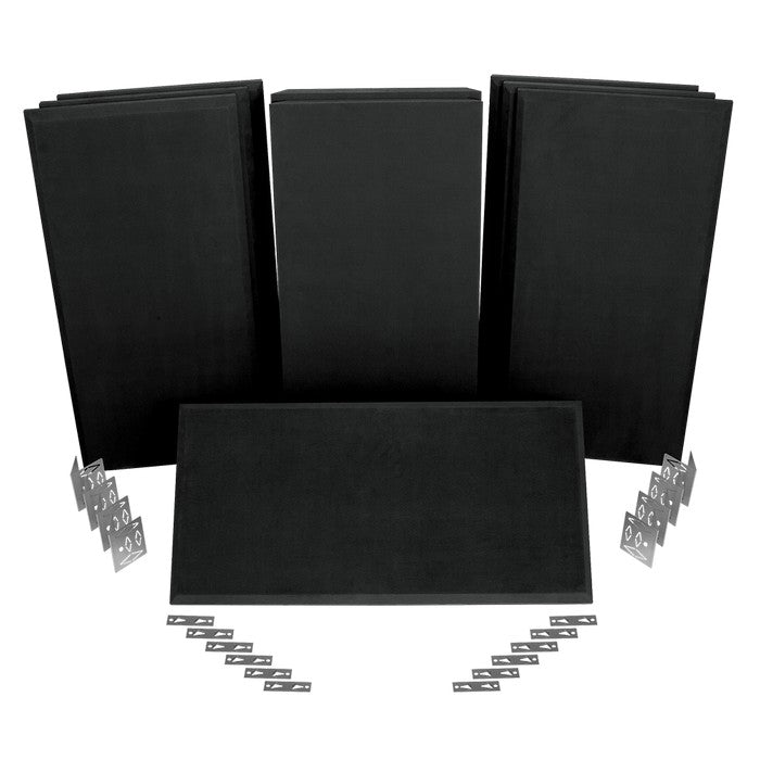 Auralex - Axppk1_ss_blk - Auralex Propanel Prokit 1 7-B224, 4-M224, Mounting Hardware, Suede Black