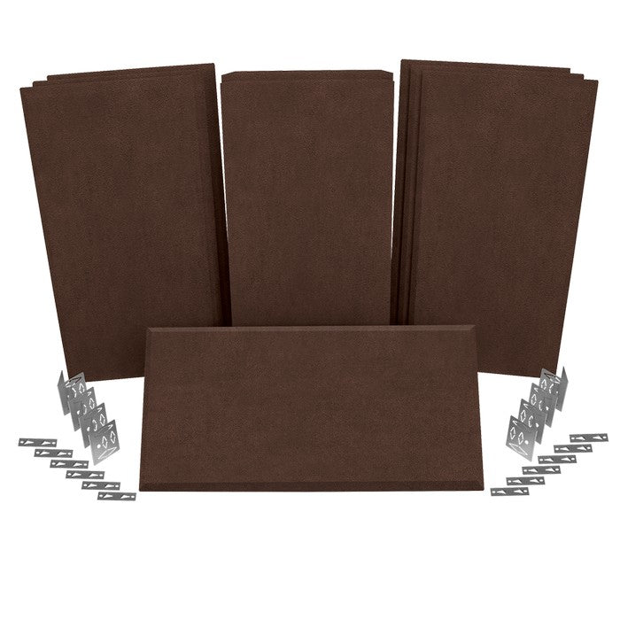 Auralex - Axppk1_ss_bro - Auralex Propanel Prokit 1 7-B224, 4-M224, Mounting Hardware, Suede Brown