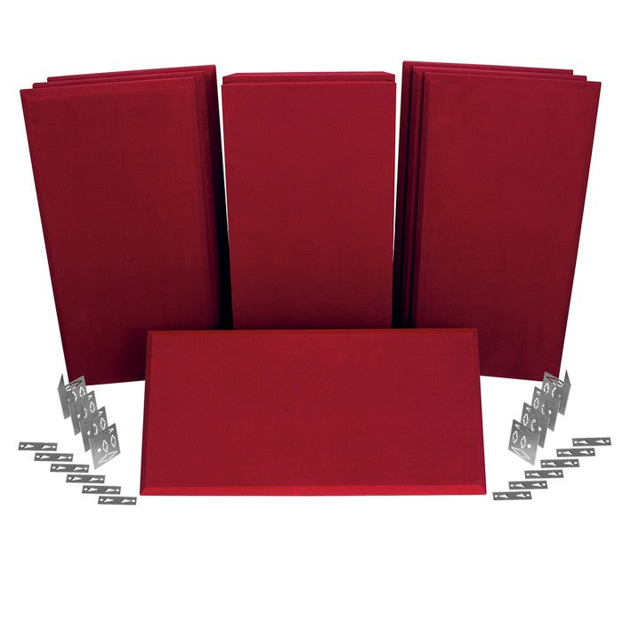 Auralex - Axppk1_ss_red - Auralex Propanel Prokit 1 7-B224, 4-M224, Mounting Hardware, Suede Red