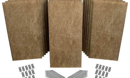 Auralex - Axppk2_ss_tan - Auralex Propanel Prokit 2 12-B224, 6-M224, Mounting Hardware, Suede Tan